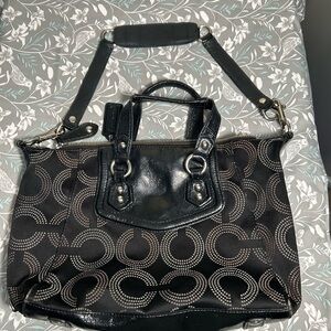 Coach  Ashley OpArt Dotted Bag